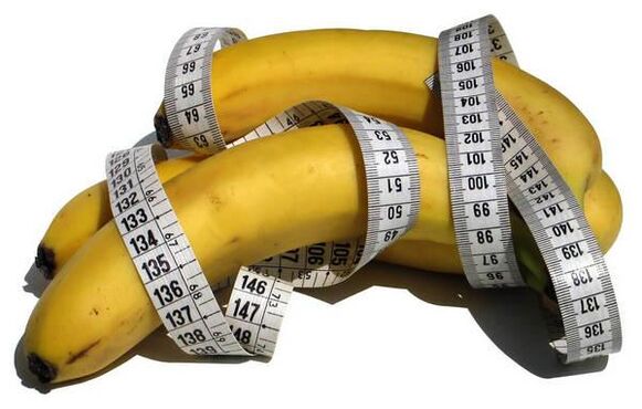 banana e fita métrica