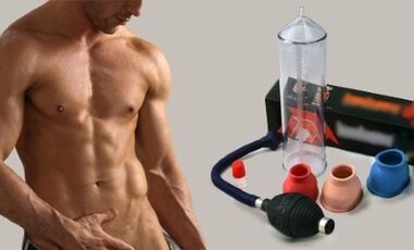 Bomba para aumentar o tamanho do pênis masculino